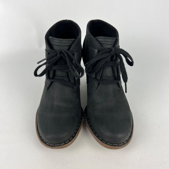 Clarks Womens Carleta Lyon Black Oily Leather Ankle Bootie Chunky Heel size 5.5 - Picture 2 of 16